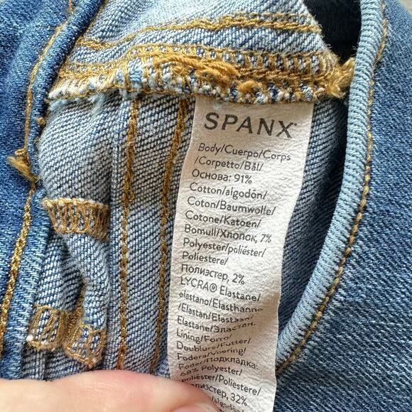 SPANX EveryWear Flare Jeans Med Full Length Pull On Stretch Denim 20456R - Picture 9 of 15